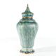 Art Deco Green Lustre Glaze Lidded Vase by Josef Ekberg Gustavsberg, 1920's