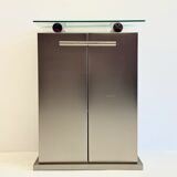 Postmodern aluminium bar cabinet by Belgochrom