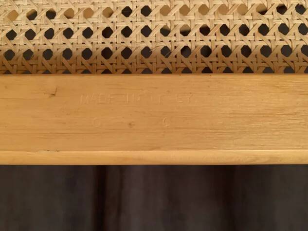 Chair with raffia, Italy, 1980s