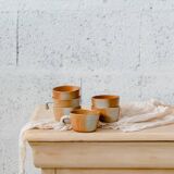 Set of 6 stoneware coffee cups