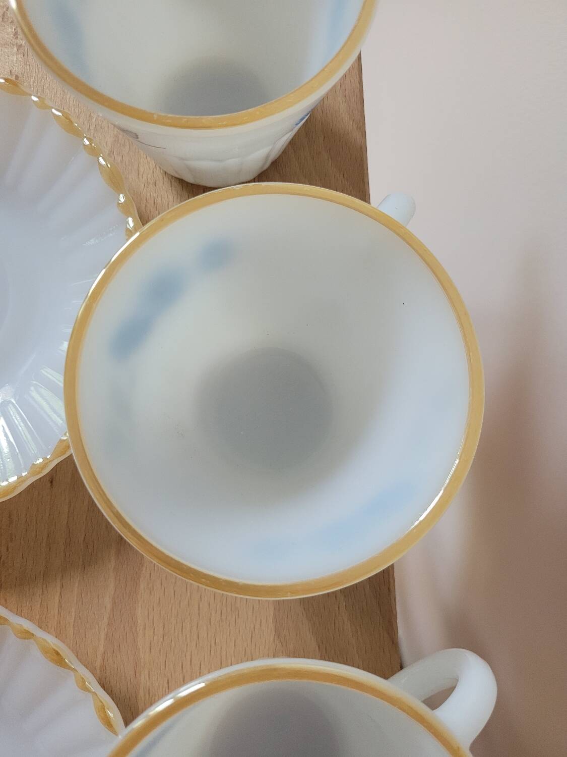Lot de 3 tasses et soucoupes Crisa