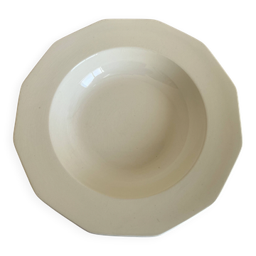 Octagonal fine earthenware table centrepiece 1920 white cream