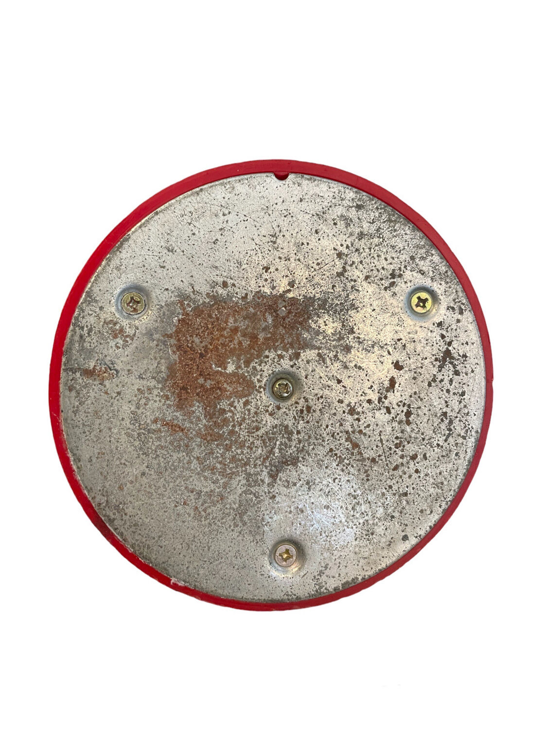 Articulated desk lamp in the shape of a vintage red and white hand