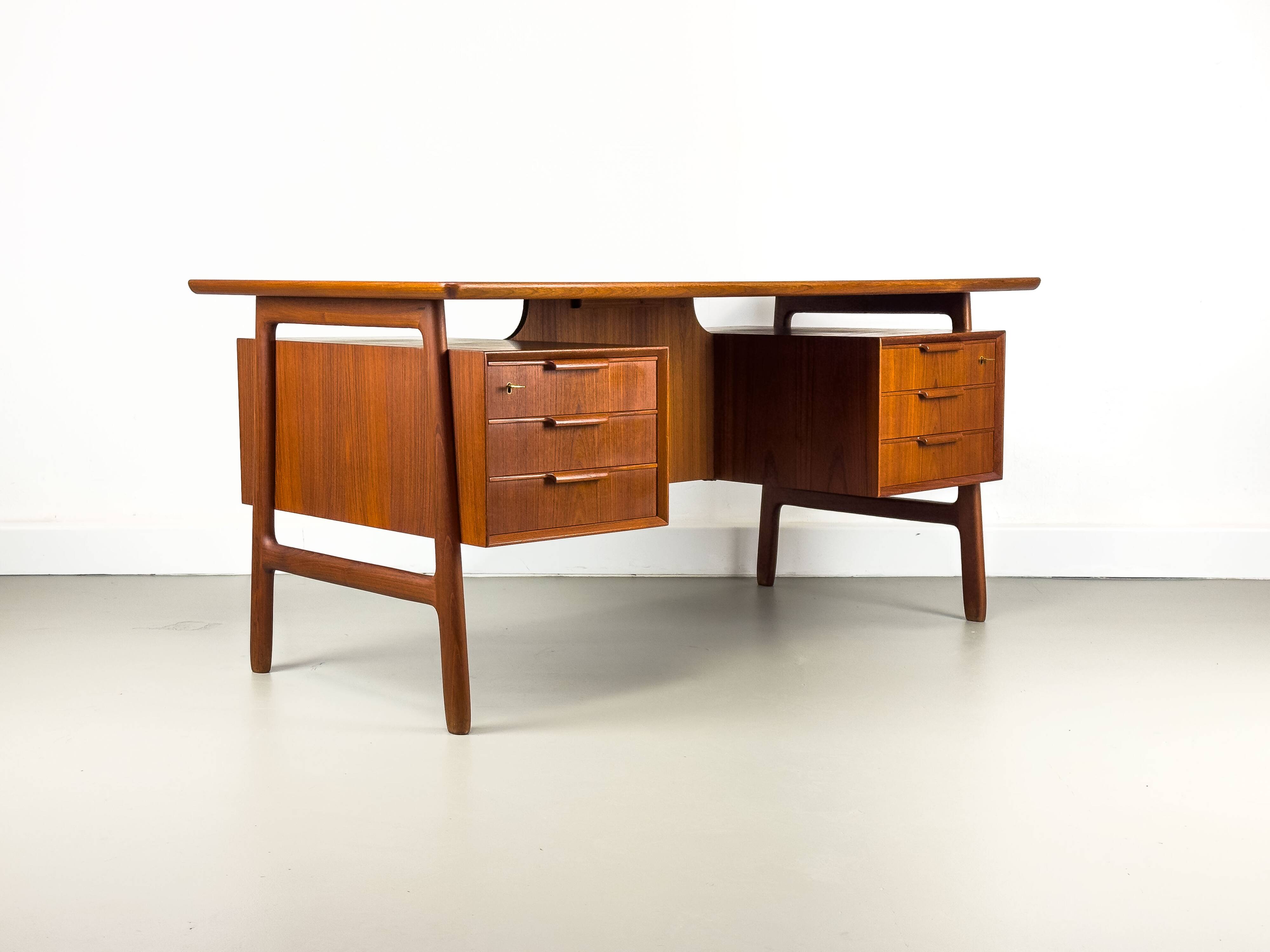 Omann Jun Model 75 Teak Desk, 1960s