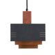 Suspension très rare par Leo Forell / Taito Oy / Finlande / Cuivre / Teck / Design moderne du milieu du siècle / Années 1960