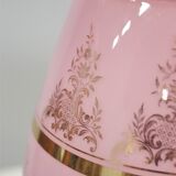 Hand-decorated glass French vase
