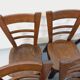 Set of 6 vintage brutalist oak chairs from the 1950s.