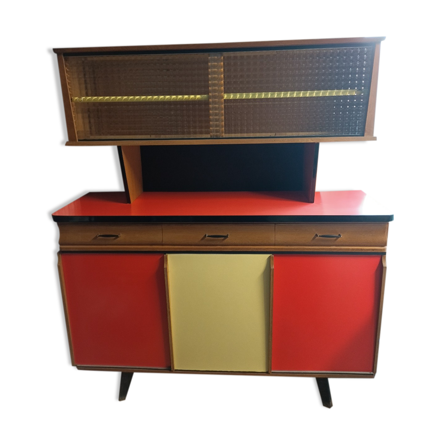 Formica and wood sideboard