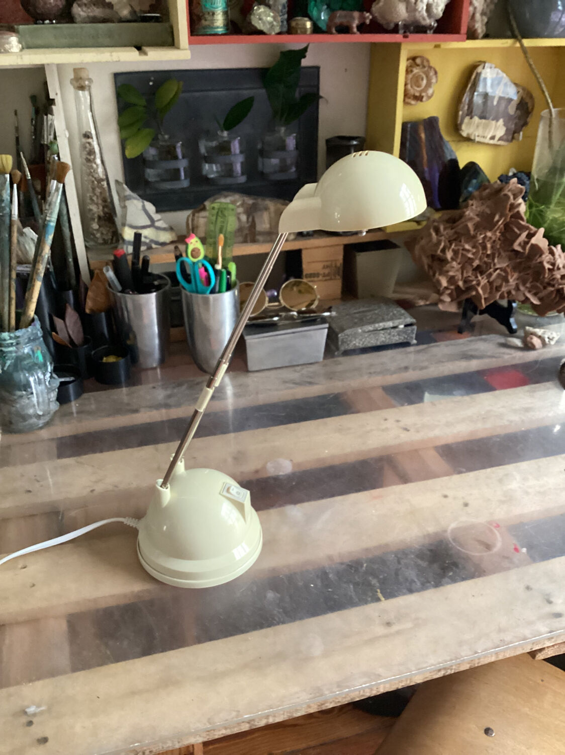IKEA espressivo vintage cream desk lamp