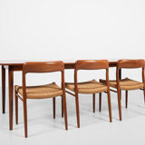 Midcentury extendable dining table in teak by Alf Aarseth for Gustav Bahus 1960s