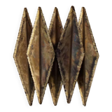 Brutalist wall lamp in brass by Svend Aage Holm Sørensen, 1960s.