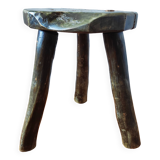 Tripod stool Brutalist Folk art
