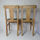 2 chaises de ferme en bois vintage
