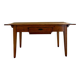 Old farmhouse table in solid oak with a drawer.