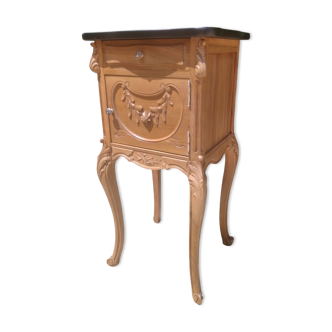 Louis XV solid walnut bedside table