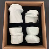 Set of 4 small porcelain vases SPIN Contemporary Ceramics design