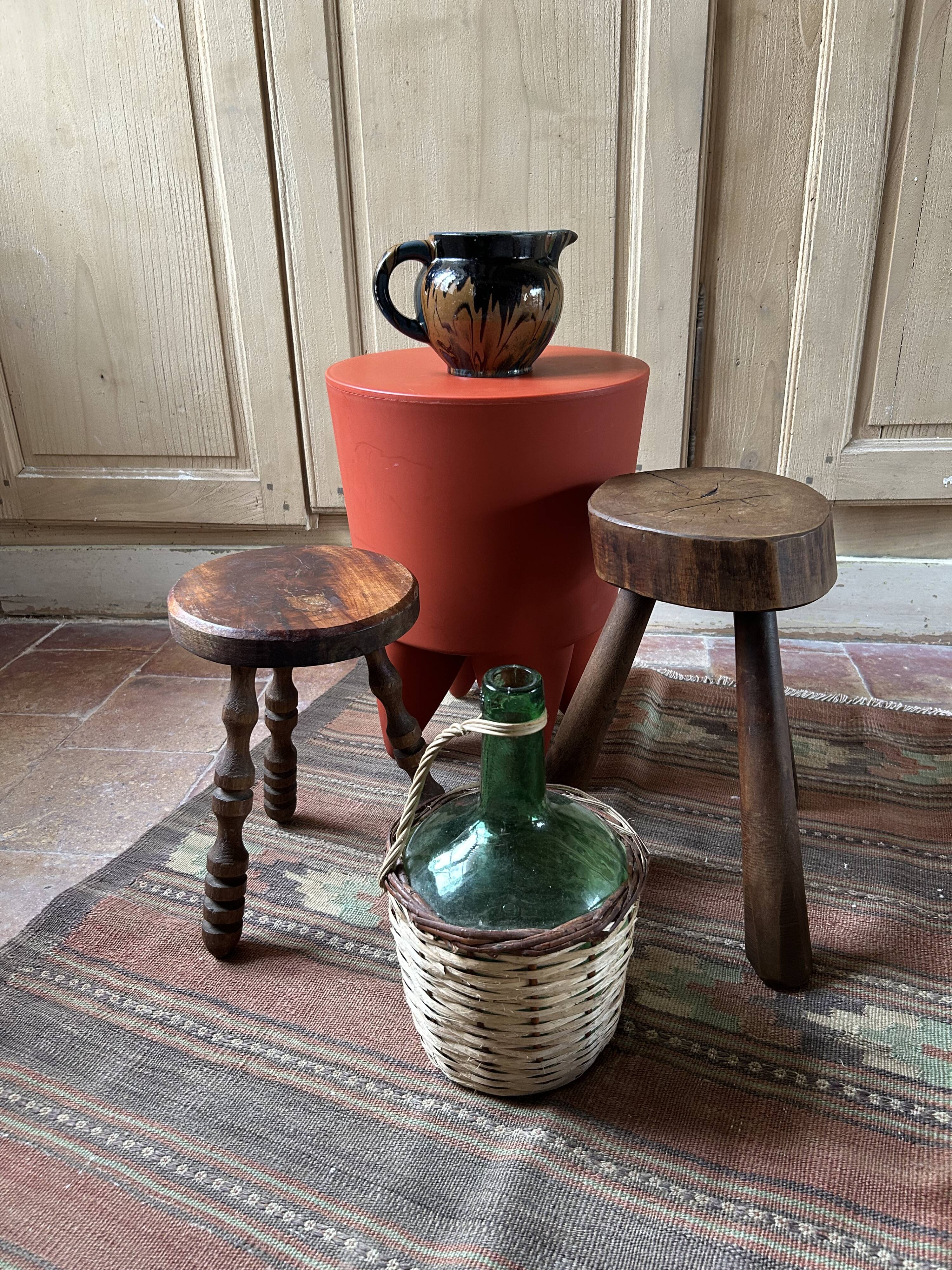 Brutalist tripod stool