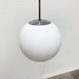 Vintage glass ball pendant lamp in German space style by Limburg.