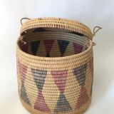 Wicker covered basket
