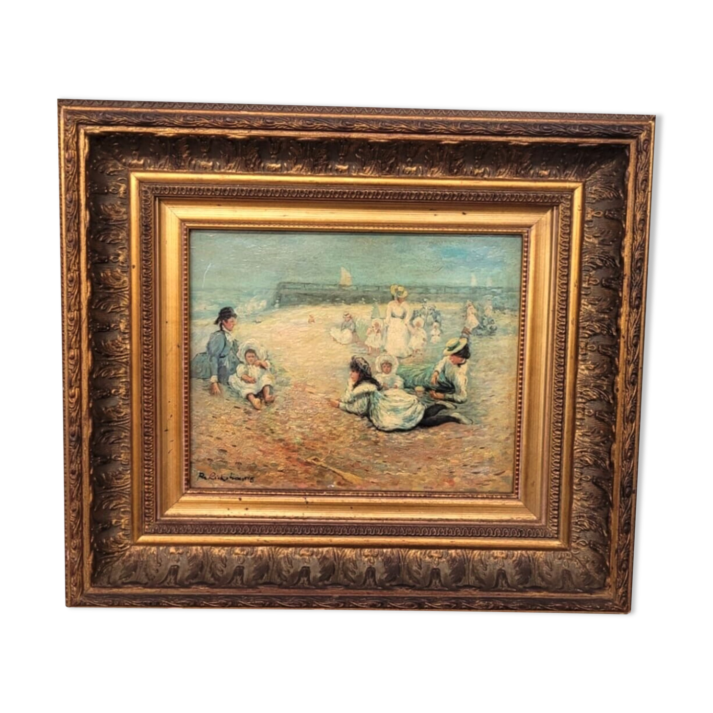 Huile sur bois impressionniste