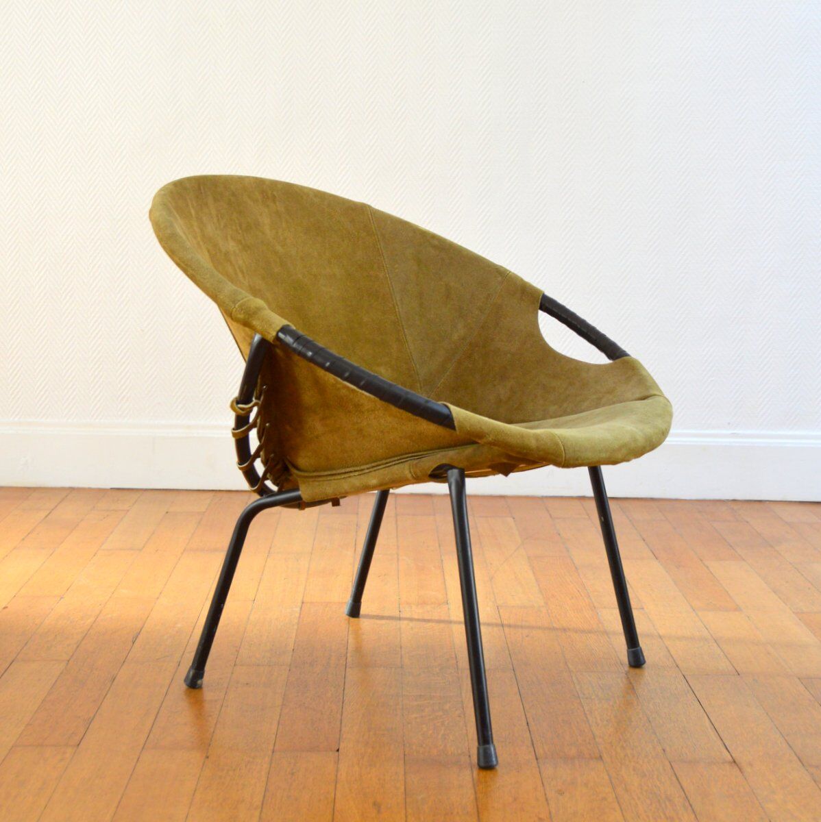 Circle armchair by Lusch Erzeugnis 1960 vintage