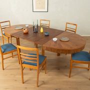 Table à manger extensible élégante par Ruscheweyh, années 1930, noyer