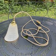 Vintage 1950s granite glass globe lamp