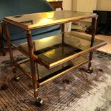 Golden glass television table