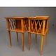 Pair of cherry wood bedside tables/end tables from the 1950s