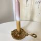Antique Brass Candle Holder "Cell Rat" - Rustic Elegance