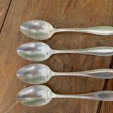 4 tablespoons in vintage silver metal