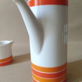 Set Cafetière + pot à lait Porcelaine THOMAS Vintage . Médaillon Luciana . Années 70