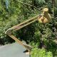 Architect lamp Wechselstrom beige sand color Made GDR (Germany)model large arm 70s.