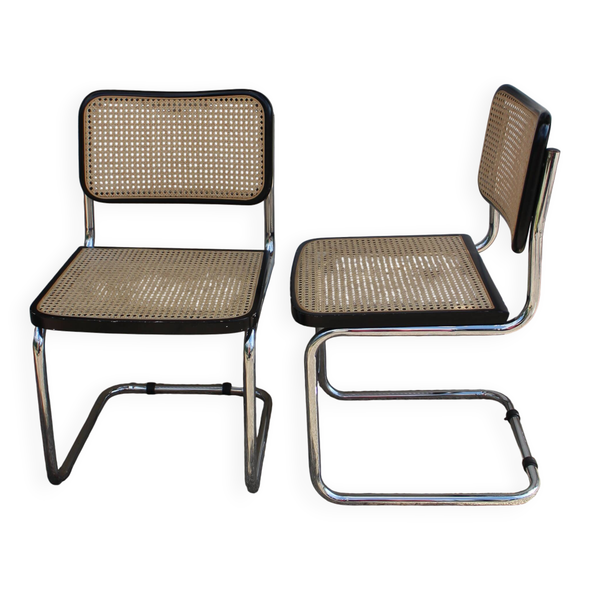 paire de chaises cesca marcel breuer made in italy