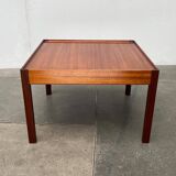 Mid-century teak and walnut side table, 1960s.