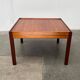 Mid-century teak and walnut side table, 1960s.