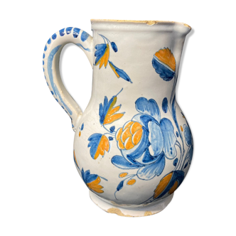 Antique earthenware pitcher from La Rochelle, 18th century