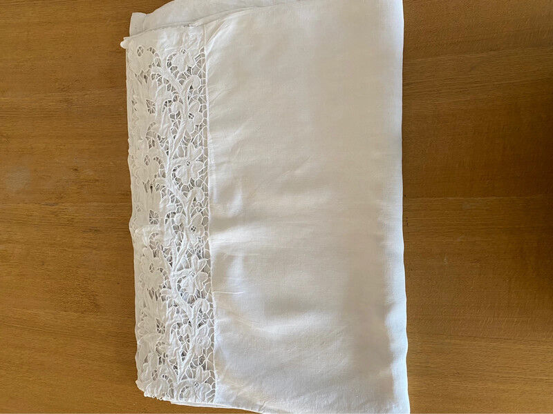 Old sheet very large dimension delicate hand embroidery (single panel)
