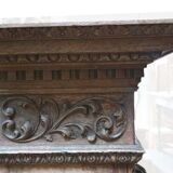 Richly carved solid oak bookcase