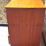 Scandinavian teak chest of drawers 1970 with 3 drawers