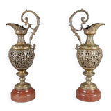 Paire d’aiguières en bronze, art nouveau – 1910