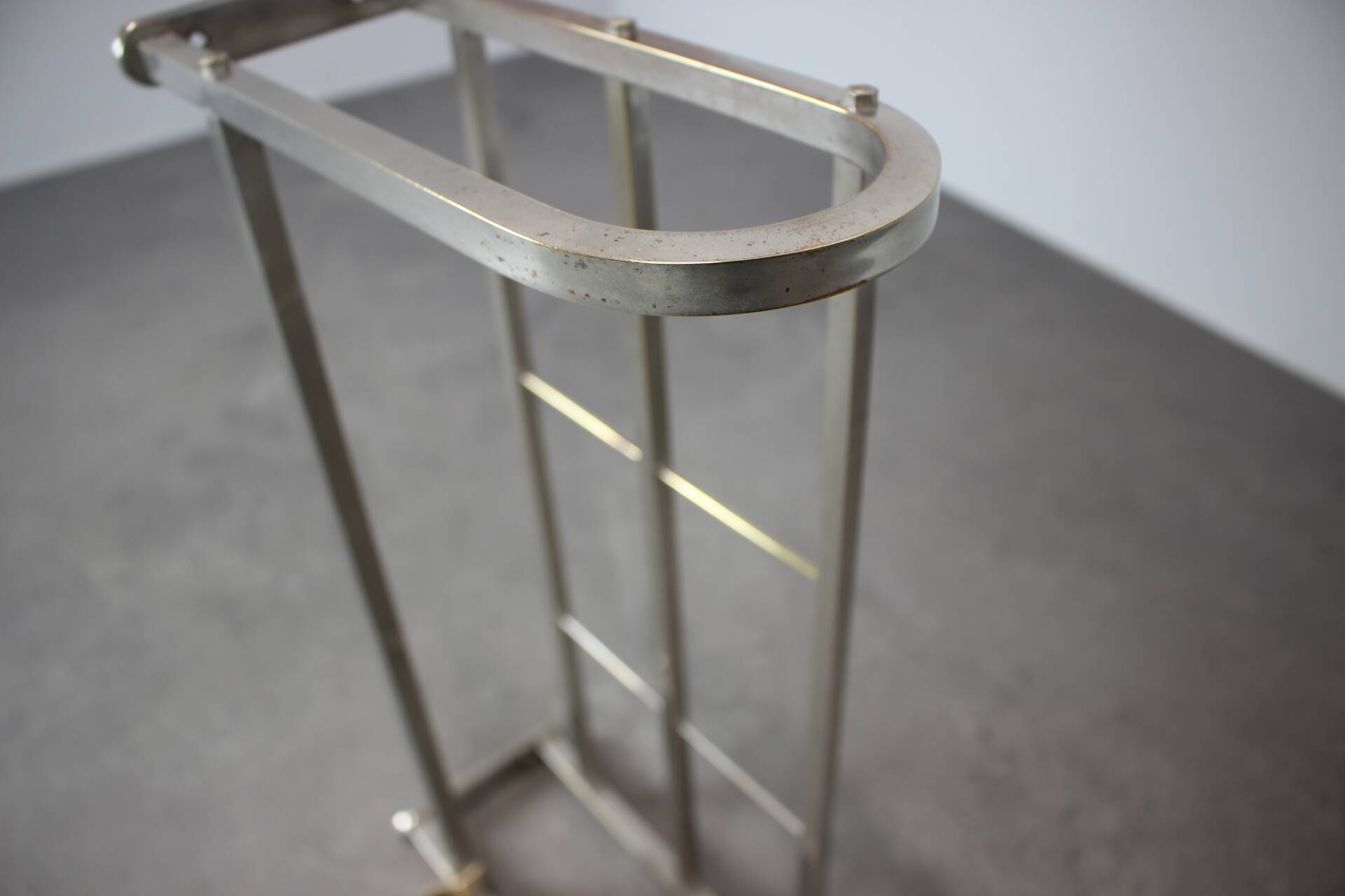 1930s Bauhaus chrome wall-mounted coat rack