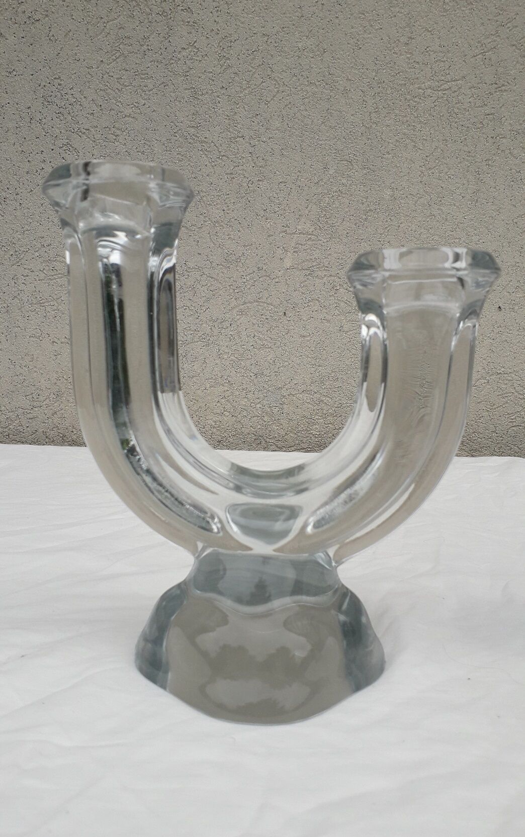 Paire de bougeoirs cristal