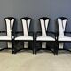 Italian lacquered wood dining chairs, 1980s