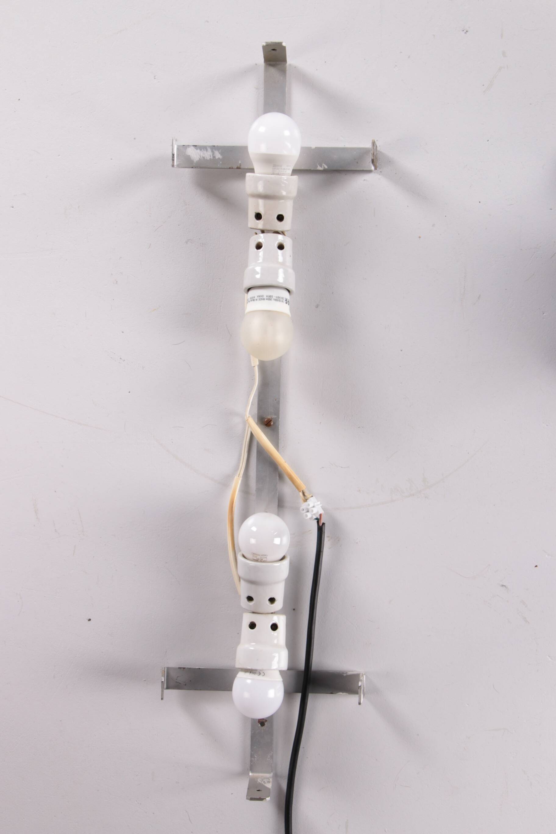 XXL Ice Wall Lamp by Hillebrand 60 cm long made in 1960