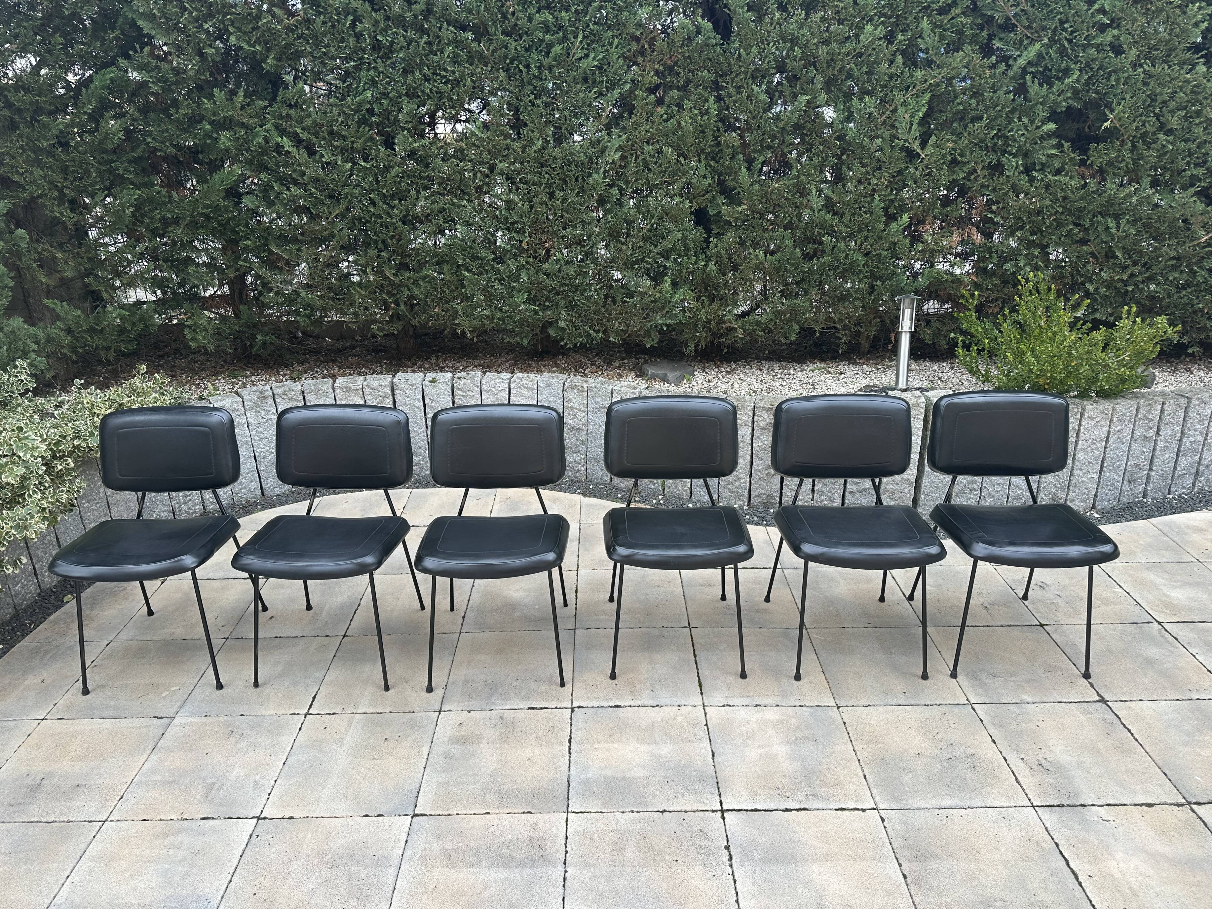 Set of 6 Pierre Paulin CM 196 chairs for Thonet – 1960s