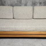 Sofa - daybed and armchair by Maison Regain 60/70 in vintage elm