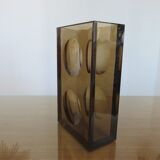 Vase Guzzini design by Fabio Manlio Ciocca in amber plexiglass 70s