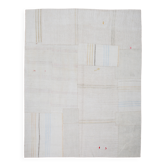 Tapis Kilim Vintage Oversize Off-White pour Designer, 238x302 cm