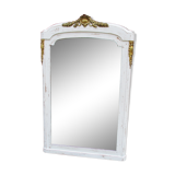 Old mirror white patinated fireplace top